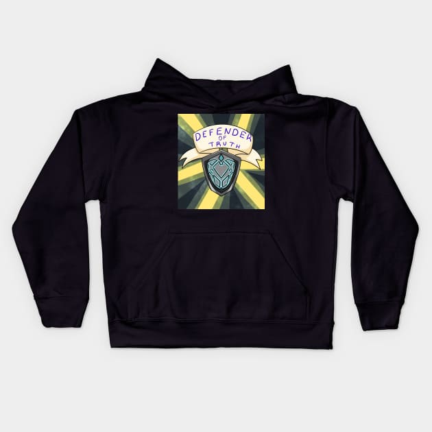 Defender of Truth Kids Hoodie by Dream's Chaotic Store